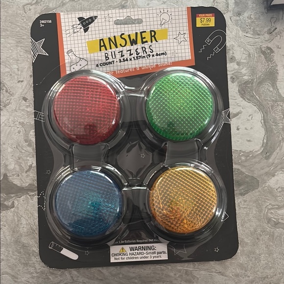 Answer Buzzers Set - Red, Green, Blue, Yellow - Picture 1 of 2